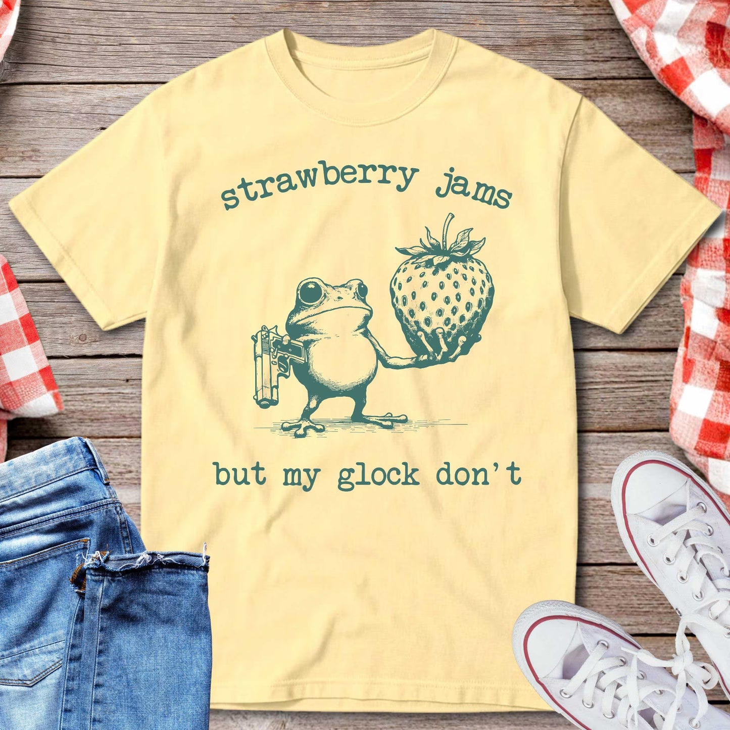 Strawberry Jams Frog Glock T-Shirt