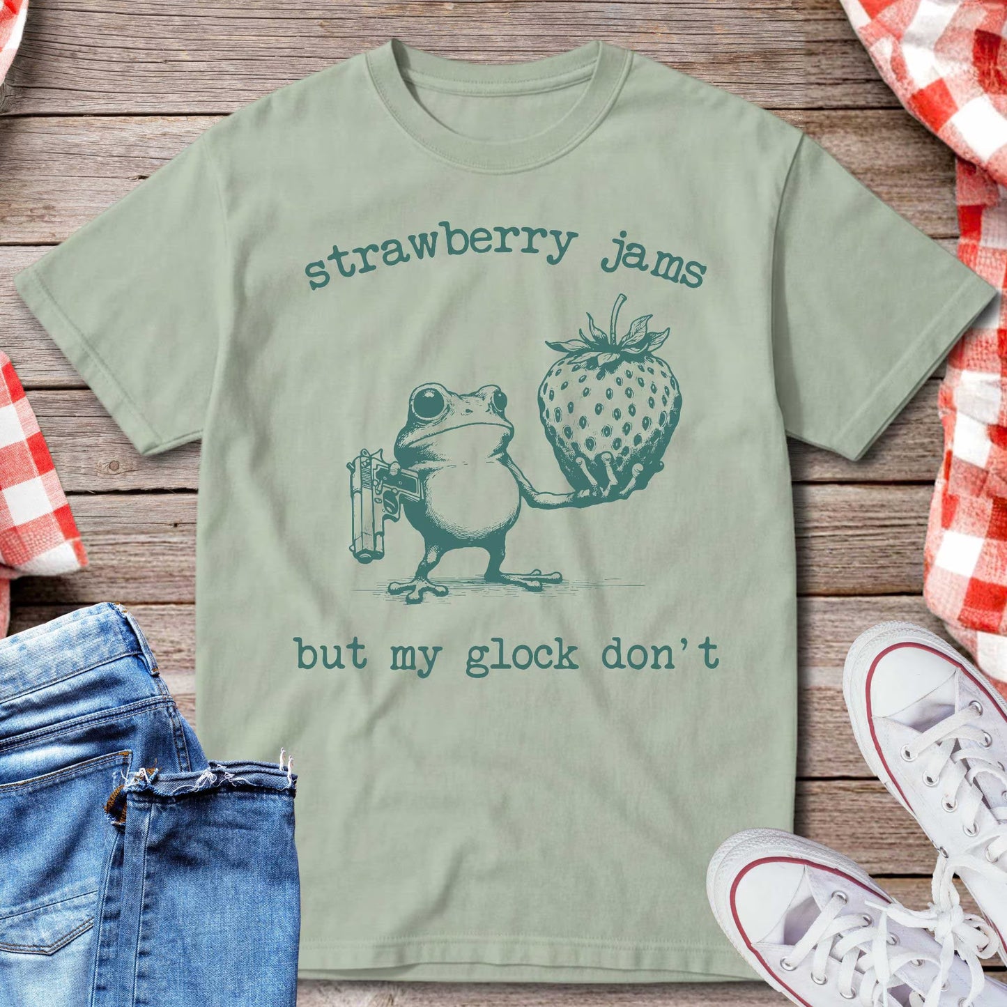 Strawberry Jams Frog Glock T-Shirt