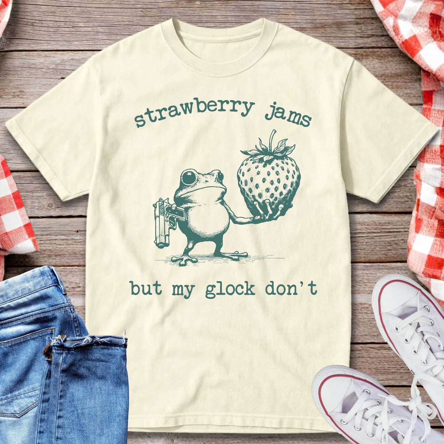 Strawberry Jams Frog Glock T-Shirt
